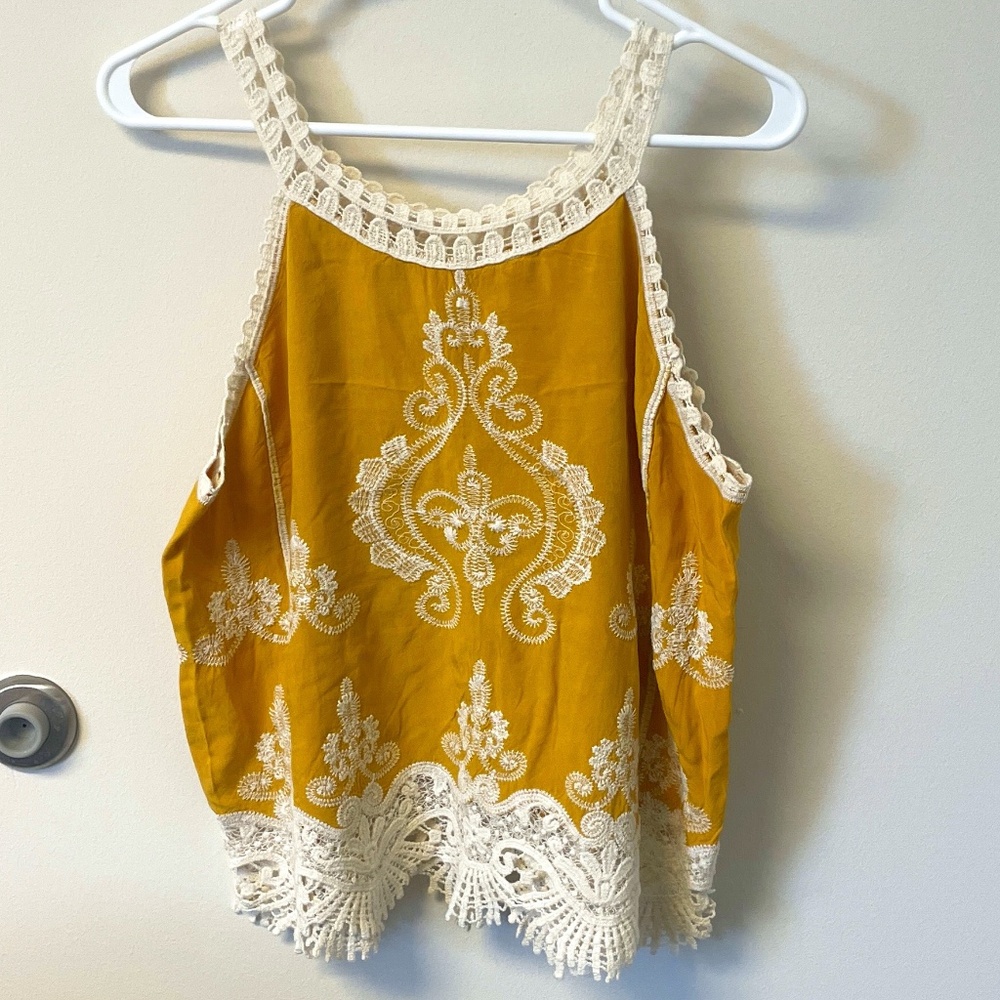 Women's Ultra Pink Crochet Top - S